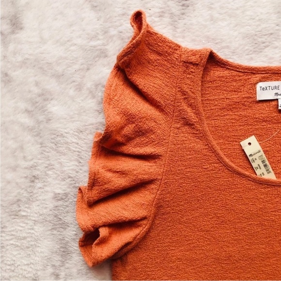 NEW Madewell Texture & Thread Ruffle Top - Picture 9 of 10